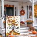 6 x Artscope Fall Maple Leaves Scarecrow Pumpkin Garden Flag 12x18 Inch Double Sided, Thanksgiving Seasonal Outdoor Autumn Harvest Flag for Yard Farmhouse Holiday Decoration