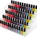 5 Tiers Acrylic Clear Plastic Nail Polishes Organizer Lipstick Holder Display Stands Essential Oils Storage Rack Dropper Bottles for Cosmetics Shop Store Display Toy Candy Holder Goods Shelf Show Case