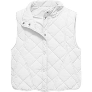 Gacaky Women's Puffer Vest Sleeveless Button Down Outerwear Warm Quilted Lightweight Down Winter Jackets Coats (S)