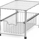 Simple Houseware Chrome Metal Stackable Storage Rack, 16.75 in L x 10.8 in W x 10.25 in H