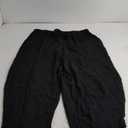 EVALESS Women's Summer High Waisted Baggy Pants Casual Ankle Length Trouser Slacks with Pockets Black, 2XL