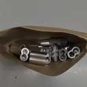 uxcell 5/16" 8mm Aluminum Crimping Loop Sleeve Double Ferrule for Wire Rope Cable Line End, Silver 25pcs