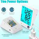 Blood Pressure Monitor-Automatic Blood Pressure Machine XL Cuff for Big Arms 13-21-Medium/Large Cuff 9"-17" Extra Large Backlit LCD Two User 1000 Mem (Blue