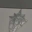 DULEFUN Christmas Tree Topper 13.5 Silvery Star Tree Toppers with 20 LED Lights for Christmas Tree Decorations, Xmas Tree Top Ornament for New Year Holiday Home Office Indoor