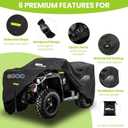 600D ATV Cover for Polaris Kawasaki Yamaha Suzuki Honda | Waterproof Heavy Duty Trailerable 4 Wheeler Cover Waterproof Outdoor Quad Cover All Weather Season UV Protection