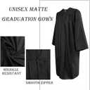 Happy Secret Matte Choir Robe for Church Adults, Graduation Gown, Baptismal and Judge Robe for Ceremony Use, (5'6"-5'8") 51"