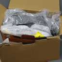 Bearhug Electric Blanket King Size 100" x 90", Dual Controller Heated Blanket, Grey Flower Patterns Faux Fur & Warm Sherpa, 10Heat Levels & 112H Auto Off,ETL, Machine Washable