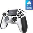 NACON Revolution 5 Pro Officially Licensed PlayStation Wireless Gaming Controller for PS5 / PS4 / PC - Hall Effect, Trigger Stops, Mappable Buttons, Bluetooth Audio - Black/White