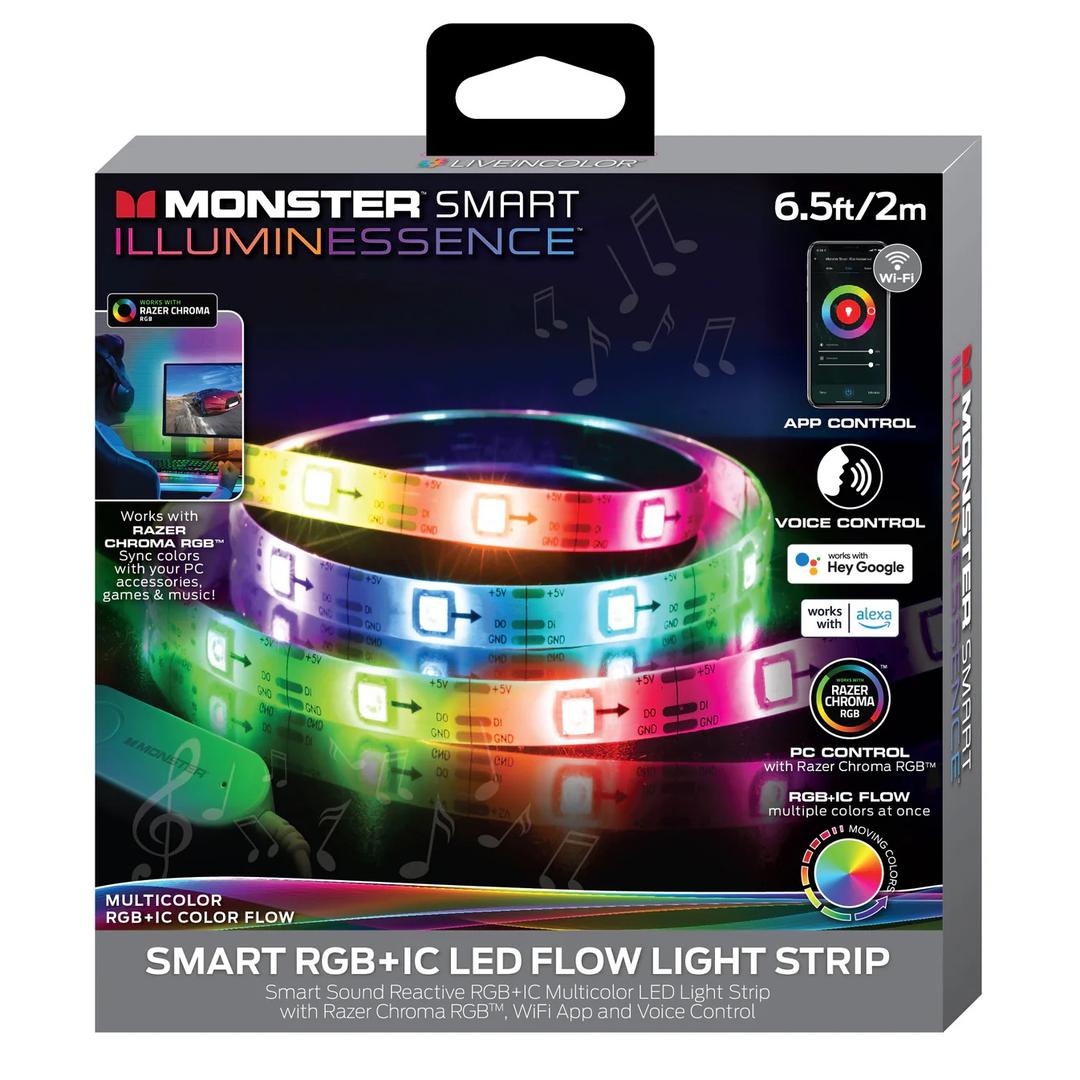SMART COLOR FLOW INDOOR LED LIGHT STRIP, MULTIPLE COLORS AT ONCE