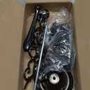 5-Candle Metal Candelabra 10.2 Inch Tall Candlestick Candle Holders for Home Decor Wedding Christmas Church Halloween Party, Black