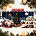 Christmas Stone Drying Mat, Large Foldable Absorbent Diatomaceous Material, Quick Drying Kitchen Counter and Bath Mat, Ideal for Holiday Use and Festive Decoration 23.6" x 15.4"