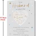 7 x Husband Fathers Day Card, Father's Day Cards Gifts for Husband from Wife, Fathers Day Card Gifts for Hubby, Fathers Day Decorations