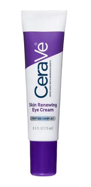 CeraVe Skin Renewing Eye Cream For Wrinkles, Under Eye Cream With Peptides + Caffeine + Niacinamide, For Wrinkles & Crows Feet, Paraben Free & Opthalmologist Tested