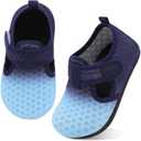 LeIsfIt Toddler Water Shoes Girls Boys Swim Beach Shoes Barefoot Aqua Socks Kids Non-Slip Water Socks(A Gradient Blue, 22/23)