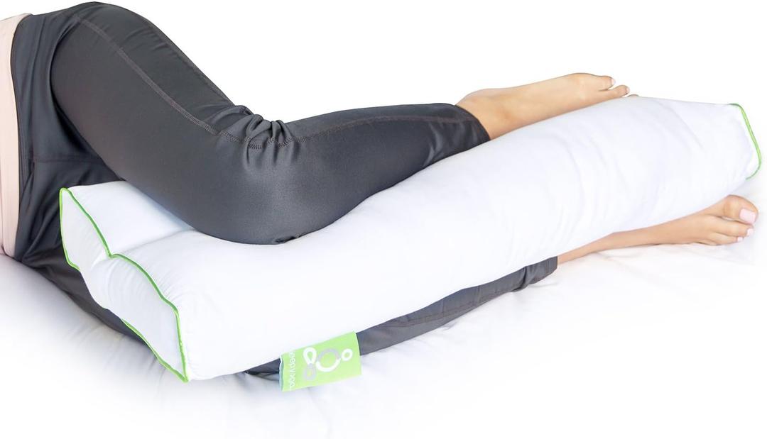 Sleep Yoga Back Sleepers & Side Sleepers, Ergonomically Designed Down Alternative Between & Under Pillow for Knee Support, Hypoallergenic & Washable, 26" x 13" x 3"/One Size White