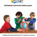 AALFA Balloon Pop Challenge Balloon Blast Party Game Family Fun Board Game with 10 Balloons, 9 Sticks, Dice, Stand, Red Frame