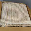 6' x 9' Jute & Wool Mini Check Area Rug with 4-Inch Border | Handwoven, Pile - 0.6"| Living Room, Dining & Bedroom Rug, Neutral Indoor Natural Farmhouse Dcor (6' x 9')