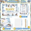 Fuyoooo 27 Pcs Baby Shower Guest Book Baby Shower Sign in Guest Book Reception with Sonogram Page Keepsake Includes Gold Pen Table Card and Adhesive Photo Corner for Birthday(Western Cowboy)