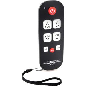 Big Button TV Remote Waterproof Control Remoto Universal para TV with Glow Keys for Seniors with Learning Functions Easy to Use and Set Up for Smart TV & Cable Box Controller