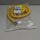 72" Flexible Gas Line Kit for Dryer, Stove, Range, Stainless Steel Gas Dryer Connector Kit, Fitting size: 1/2" FIP & 1/2" MIP & 3/4" MIP Fitting, Not Fit All Appliance, Yellow