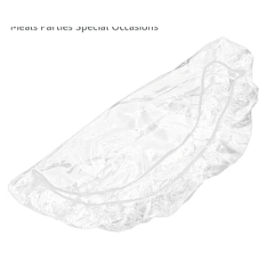 Cabilock Clear Round Table Cover Elastic Edge Fitted Tablecloth for Indoor Outdoor Use for Family Meals Parties Special Occasions