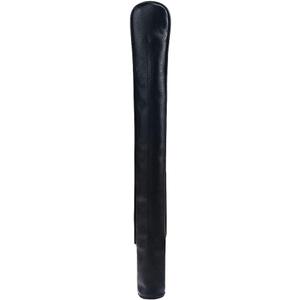 BIG TEETH Golf Alignment Stick Covers - Holds 2 Sticks, Leather Cover, Black