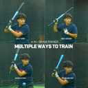 SplitSwing 4-in-1 Baseball & Softball Swing Trainer Flat Bat, Split Grip, Half Bat, Underload Batting Aid. Baseball Training For All Levels. Makes Hard Contact Feel Automatic.