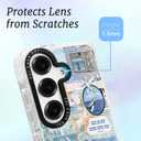 for Samsung Galaxy S24 Ultra Case, Coastal Inspiration Collage withMermaid, Military-Grade Drop Protection, Vintage Coastal Soft Slim TPU Protective & Camera Protection for Girls (EastCoast)