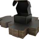 Small Black Shipping Boxes for Small Business Pack of 25-4x4x2 inches Cardboard Corrugated Mailer Boxes for Shipping Packaging Craft Gifts Giving Products