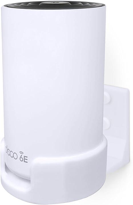 Screwless Wall Mount for TP-Link Deco X68, XE70, XE75, XE75 PRO, AXE5300 & AXE5400, Easy to Install, No Mess, Reduce Interference & Increase Range, Stick On Adhesive Bracket, White by Brainwavz