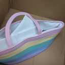 OrganiHaus Pastel Rainbow Nursery Storage Basket, Cotton Rope Toy & Diaper Caddy Organizer with Handles, Baby Diaper Organizer, Foldable Design, Machine Washable, Ideal for Baby Room & Laundry
