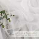 NICETOWN Bedroom Window Curtains Sheer Textured, Grommet Casual Voile Sheer Airy Window Treatments Drapes for Home Office/French Door, Beige, W70 x L63, Sold by 1 Panel