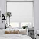Joydeco Cellular Shades Cordless, Blackout Shades Cellular Blinds for Indoor Windows, Blackout Blinds Window Shades for Thermal Insulated & Noise Reduction (White, 58" W x 64" H)