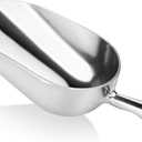 New Star Foodservice 34523 One-Piece Cast Aluminum Round Bottom Bar Ice Flour Utility Scoop, 12-Ounce, Silver (Hand Wash Only)
