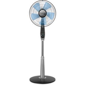 Rowenta Pedestal Fan, 53 Inches, Ultra Quiet Oscillating Fan for Bedroom, Portable, 5 Speeds, Refresh Up to 23-Feet, Silver, Indoor, VU5670