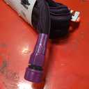 Fabric Garden Hose 25ft, Made of TPE(Not PVC) Non-Shrinking Durable & Lightweight Water Hose, Flexible Hose, 3/4" Solid Brass Fittings, Drinking Water Safe Material, Suction Hoses, Purple