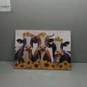 Cow Canvas Wall Art Farmhouse Cattle Picture Wall Art Funny Animal Artwork Painting Prints for Kids Room Decor Framed(Animal-7,12x18inch (30x45cm))