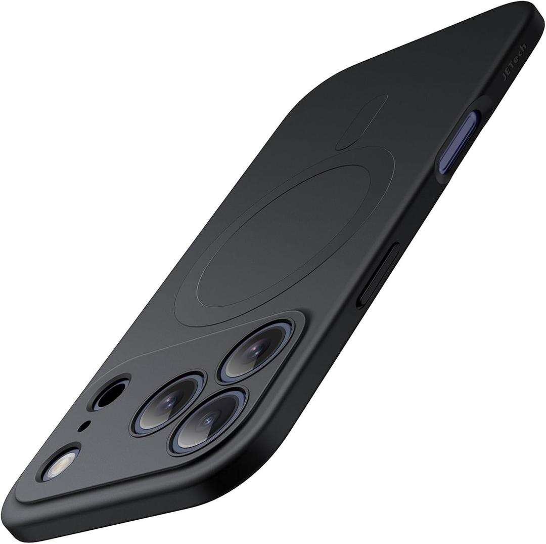 JETech Magnetic Case for iPhone 17 Pro Max 6.9-Inch Compatible with MagSafe, Camera Lens Full Protection, Soft TPU Protective Phone Cover with Matte Finish, Shockproof (Black)