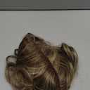 SARLA Invisible Wire Hair Extensions with 3 Clips Long Wavy Curly Synthetic Hairpiece for Women Adjustable Transparent Headband 22 Inch Dark Sand