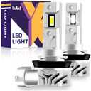 LUYED H11 LED Bulbs, 24000LM 6500K Cool White with Cooling Fan for Fog Lights, DRL,H8 H9 H16 Fog Lights, No Adapter Required Easy Install, 1:1 Size Plug and Play, Pack of 2