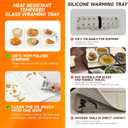 TOPRATED Large Splicing Electric Warming Tray (25x15 inch), Metal Foldable and Portable Heating Warmers Food Warming Mat for Kitchen,Parties, Buffet, Restaurant, Family dinner,Countertop (3 boards)