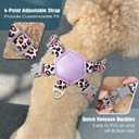 Pawaboo Small Dog Harness and Leash Set, Puppy Harness X-Frame No Pull No Choke, Dog Vest Harnesses Adjustable Sized Dogs,Soft Breathable Pet Harnesses for Walking, XS, Pink Leopard