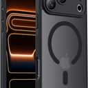 Designed for iPhone 17 Pro Case, Compatible with MagSafe, [Camera Protection] [15FT Military Drop Protection] Shockproof Translucent Matte Anti-Slip Phone Case, 6.3", Black