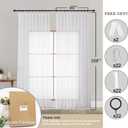 OWENIE Pinch Pleated Curtains, White Sheer Curtains for Living Room Bedroom 108 Inches Extra Long, Airy Soft Solid Light Filtering Sheer Curtain Drapes, 2 Pcs, Each 60x108 Inch