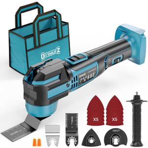 Cordless Oscillating Tool Compatible with Makita 18V Battery(Not Include Battery), 21,000 OPM Brushless 18V Oscillating Multi-tool with 6 Speed, LED Light, DIYtoolifz 4.5 Oscillating Tool for Cutting