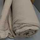 EMME Cotton Blanket King Size for Bed Soft Muslin Blankets 108"x90" Light Tan Lightweight Breathable Layering Bedspread Coverlet All Season Gauze