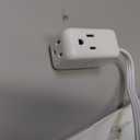 Flat Extension Cord with Outlet Cover, NUTICT 3 Prong Indoor Extension Cord Short 3ft, Ultra-Thin Flat Wall Plug, 13A/1625W, 900J Surge Protector, Kitchen Bathroom Home Improvement Essentials, White