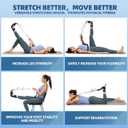 Foot and Calf Stretcher Stretching Strap For Plantar Fasciitis, Heel Spurs, Foot Drop, Achilles Tendonitis & Hamstring. Yoga & Leg Stretch Strap. (Blue)