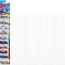 Model Car Display Case Wall Mount - Holds Up to 50 Cars - Compatible with Hot Wheels Matchbox Packaged Cars - Diecast Blister Packed Toy Car Organizer Display Shelf Rack Wall Storage (5-Pack)