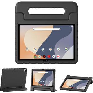 Tablet Case for Walmart Onn 10.1 Inch 4th Generation 2024 (Model: 100135925), Shock Proof Protective Cover with Convertible Handle Stand for Kids, Black